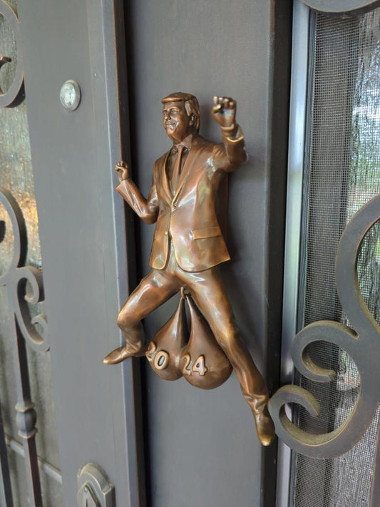 Patriotic Trump Door Knocker - MAGA Themed Home Decor for Republican Supporters & Political Enthusiasts